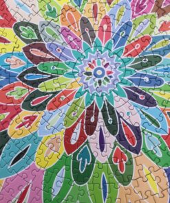 Bgraamiens Puzzle-Blooming Color-1000 Pieces Gradient Puzzle Color Challenge Blue Board Round Jigsaw Puzzles 50 81mNmbq ovL