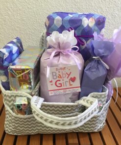 Dove Gray Chevron Storage Caddy - Chevron Print Body, Handles and Lining, Gray and White Trim, Gray and White, Two Handles, 12 in x 6 in x 8 in Dove Gray 39 81mOPMtjU5L