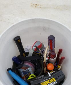 Klein Tools 5104MINI Mini Tool Bucket, Leather-Bottom 45 81mObqeByEL