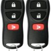 KeylessOption Keyless Entry Remote Control Car Key Fob Replacement for KBRASTU15, CWTWB1U733 (Pack of 2) Black