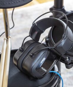 Alternative view of Alesis DRP100 - Audio-Isolation Electronic Drums Headphones for Monitoring, Practice or Stage Use with 1/4" Adapter and Protective Bag, Black
