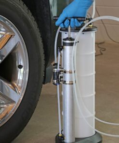 Mityvac 7201 Manual Fluid Evacuator Plus with 2.3 Gallon Reservoir; Evacuates or Dispenses Fluids with Push Button; Evacuate Through The Dipstick Tube 35 81mPydht1L