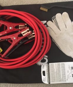 CARTMAN 4 Gauge 20 Feet Jumper Cables Automotive Booster Cables with Carry Bag for Car SUV and Pickup Trucks 20-Feet (4-Gauge) 51 81mR78Mvj9L