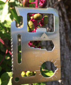 Ninja Outdoorsman 11 in 1 Stainless Steel Credit Card Pocket Sized Survival Multi-Functional Gadget Tool - Great Gift or Stocking Stuffer for Camping, Hiking or Emergency (Single, Silver) 8 81mRC0HY4L