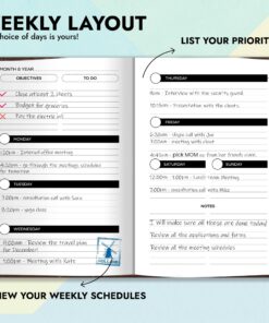 Little More Undated Planner Weekly and Monthly for Productivity - Goals Planner, Adhd Planner, To Do List Notebook - A5 (5.5”x8.5") Weekly Monthly Planner Undated with Stickers - Brown A5 - Undated Weekly & Monthly 8 81mTQFwwcL