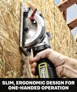 Rockwell 4-1/2” Compact Circular Saw, 5 amps, 3500 rpm, with Dust Port and Starter Kit– RK3441K , Black 34 81mTZBu3SIL