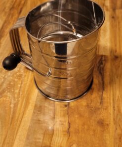 Norpro 3-Cup Stainless Steel Rotary Hand Crank Flour Sifter With 2 Wire Agitator 28 81mTe6n1W2L
