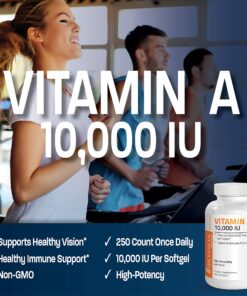 Bronson Vitamin A 10,000 IU Premium Non-GMO Formula Supports Healthy Vision & Immune System and Healthy Growth & Reproduction, 250 Softgels 250 Count (Pack of 1) 21 81mTnbKuDWL