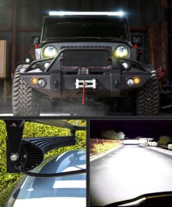 Nilight 52Inch 300W Curved Spot Flood Combo LED Light Bar LED Driving Lamp Off Road Lights LED Work Light for Trucks Boat Jeep Lamp,2 Years Warranty 52Inch 300W LED Lights 29 81mUnPnsVXL