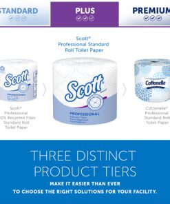 Scott® Professional Standard Roll Toilet Paper (13607), Elevated Design, 2-Ply, White, Individually wrapped rolls, Compact Case for Easy Storage, (550 Sheets/Roll, 20 Rolls/Case, 11,000 Sheets/Case) 19 81mV4NaOEsL