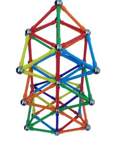 Magz Super 300 Magnetic Building Set consisting of 176 magnetized rods (2.3" Long) and 124 Nickel Plated Steel Balls (0.5" in Diameter) in a Wooden Box, Offered 15 81mWcPH9w7L