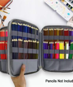 YOUSHARES 192 Slots Colored Pencil Case, Large Capacity Pencil Holder Pen Organizer Bag with Zipper for Prismacolor Watercolor Coloring Pencils, Gel Pens & Markers Artist (Blue) blue 10 81mWdkvwe1L