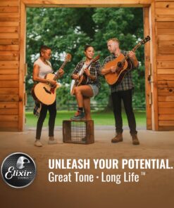 Elixir Strings - Acoustic Phosphor Bronze with NANOWEB Coating - Elixir Acoustic Guitar Strings - Light (.012-.053) Light (.012-.053) 29 81mXmq3opsL 3
