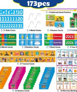 Alternative view of Aizweb Classroom Calendar Pocket Chart,Monthly Calendar for Kid Preschool Kindergarten Classroom Elementary Must Haves,Classroom Decorations Decor,Homeschool Teacher Supplies,Back to School Supplies Blue