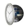 Clock Safe:10-Inch Battery-Operated Analog Clock with Hidden Wall Safe for Jewelry, Cash, Valuables, and More by Trademark Home (Silver)