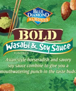 Blue Diamond Almonds Wasabi & Soy Sauce Flavored Snack Nuts, 16 Oz Resealable Bag (Pack of 1) 21 81mayS1102L