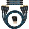 Twisted Veins HDMI Cable 6 ft, 3-Pack, Premium HDMI Cord Type High Speed with Ethernet, Supports HDMI 2.0b 4K 60hz HDR on Most Devices and May Only Support 4K 30hz on Some Devices 6 ft, 3 Pack 42 81mbBf7vYuL
