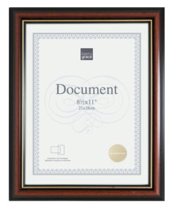 kieragrace KG Kylie Document Frame - 8.5" x 11", Brown with Gold Lining Dark Brown-Kylie Gold Lining 14 81mbbB0Qa3L