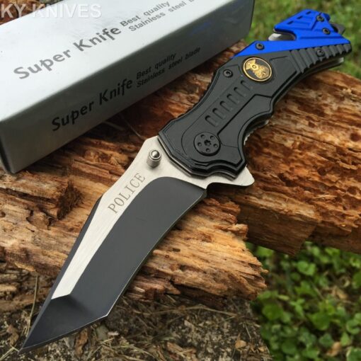 Snake Eye Tactical Rescue Style Folding-Pocket Knife with Clip PD