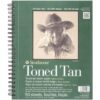 Strathmore 412-9 Tan Drawing 400 Series Toned Sketch Pad, 9"x12", 50 Count 9x12