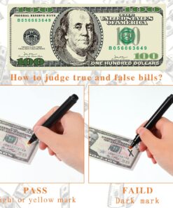 Counterfeit Bill Detector Pen Fake Bill Checker Money Tester Pen Universal Detect False Currency Pen Bills Counterfeit Detector (4 Pieces) 4 7 81mcgGoG9PL
