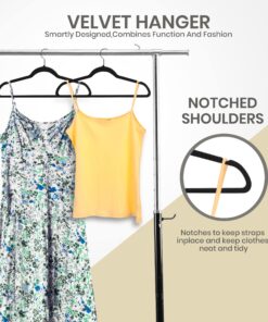 Utopia Home Premium Velvet Hangers 50 Pack - Non-Slip Clothes Hangers - Black Hangers - Suit Hangers with 360 Degree Rotatable Hook - Heavy Duty Coat Hangers 26 81mcjprOggL