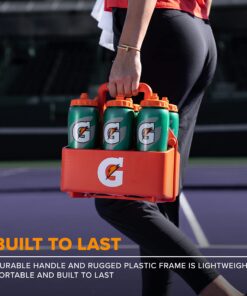 Gatorade 6ct Squeeze Bottle Carrier, Team Equipment, Bottle Caddy, Bottle Holder, Bottles Not Included, Orange 16 81mdnm3GOYL