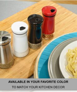 CHEFVANTAGE Salt and Pepper Shakers Set with Adjustable Holes - Black 18 81mdqWqBvTL