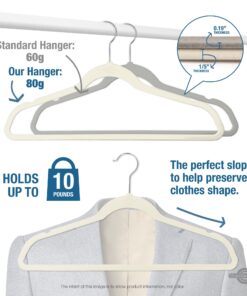 Closet Complete Premium True Heavyweight Velvet Hangers, 50, Black 17 81mdsf8BM8L