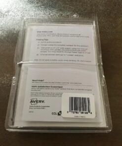 Avery Personalized Name Tags, Print or Write, Gold Border, 2-11/32" x 3-3/8", 100 Adhesive Tags (5146) 1 Pack 25 81meB5pfvL