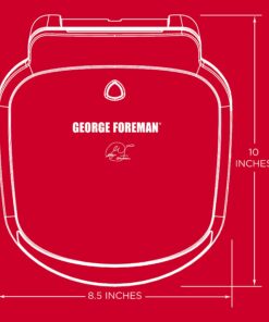 George Foreman 2-Serving Classic Plate Electric Grill and Panini Press, Black, GR136B 22 81meUVvTyBL 1