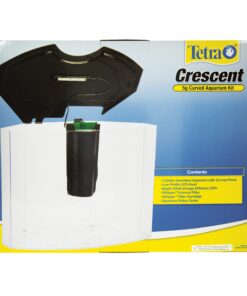 Alternative view of Tetra Crescent aquarium Kit 5 Gallons, Curved-Front Tank With LEDs,black 5-Gallon