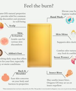 AROMAVITA Oregano Oil Soap - Hand Soap or Body Wash - Natural Soap, Oregano Oil Soap Bar for Hand Wash or Body Wash 3.5 Ounce (Pack of 1) 12 81mftAv9N L