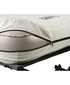 Coleman Camping Cot, Air Mattress, & Pump Combo, Folding Camp Cot & Air Bed with Side Table & Battery-Operated Pump, Great for Comfortable Outdoor Sleeping & Camping Twin 30 81mg2iLVZVL