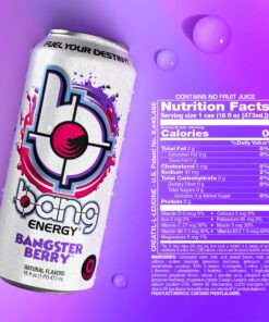 Bang Energy Bangster Berry, Sugar-Free Energy Drink, 16-Ounce (Pack of 12) 16 Fl Oz (Pack of 12) 14 81mgZo5t5L