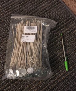 EricX Light 100 Piece 8 inch Soy Wax Candle Wick,Cotton & Paper Interwoven core,Large,for Candle Making,Candle DIY 24 81mgmiKLH L