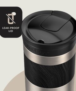 Contigo Byron Vacuum-Insulated Stainless Steel Travel Mug with Leak-Proof Lid, Reusable Coffee Cup or Water Bottle, BPA-Free, Keeps Drinks Hot or Cold for Hours, 16oz, Brown Sugar Transparent 7 81mh8BrHM6L