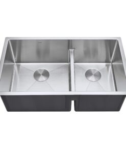 ZUHNE 32-Inch Stainless Steel Undermount Kitchen Sink Double Bowl 16 Gauge (60/40 Low Divide) 60/40 Low Divide 18 81miVJryBaL