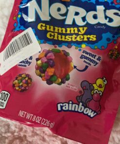 Nerds Gummy Clusters Candy, Rainbow, Resealable 8 Ounce Bag. 41 81ml5yN3qiL