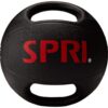 SPRI Xerball Medicine Ball with Handles - Weighted Ball for Exercise (6 lbs, 8, 10, 12, 14, 16, 18, 20 Pounds) - Med Ball for Abs, Core, Crossfit, Strength Training B) 8-Pound (Black) 7 81mm6iFjfL