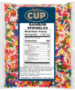 By The Cup Rainbow Sprinkles and Pineapple Soft Serve Bundle, 4.40 Pound Bag with 4 oz Bag Sprinkles 18 81mnTG71nL