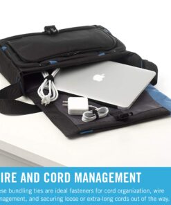 VELCRO Brand ONE-WRAP Cable Ties | 25Pk | 8 x 1/2" Black Cord Organization Straps | Thin Pre-Cut Design | Wire Management for Organizing Home, Office and Data Centers 30 81mnrrjDyJL