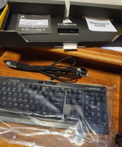 Corsair K70 RGB MK.2 Rapidfire Mechanical Gaming Keyboard - USB Passthrough & Media Controls - Fastest & Linear - Cherry MX Speed - RGB LED Backlit MX SPEED (Linear & Fast) Black 45 81moHSWWjtL