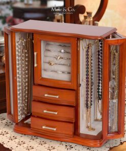 Mele and Co. Richmond Wooden Jewelry Box (Walnut Finish), Medium 16 81moP2ZSNL