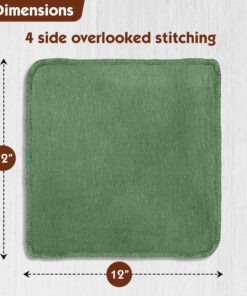 Alternative view of Nabob Wipers Auto Mechanic Shop Towels 100 Pack Shop Rags 100% Cotton Size 14"x14" Commercial Grade (100 Pack, Green) Green