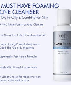 Obagi CLENZIderm M.D. Daily Care Foaming Acne Face Wash 4 Fl Oz (Pack of 1) 16 81mp05zCl4L