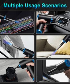 Keimi Cordless Compressed Air Duster - Rechargeable 7500mAh 91000RPM Compressed Air Blower with Led Light for Keyboard, PC, and Car Cleaning - Powerful Eco-Friendly Replacement for Canned Air Duster 25 81mpvaoZG6L