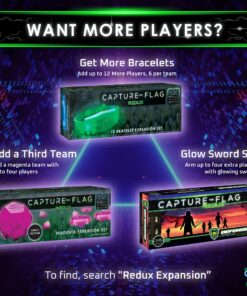 Redux: The Original Glow in The Dark Capture The Flag Game | Ages 8+ | Outdoor Games for Teens | Birthday Gift | Party Games for Kids 8-12+ | Alternative to Laser Tag Guns and Flag Football Complete Set 22 81mqDucMKyL