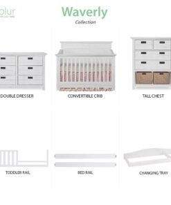 Evolur Waverly Double Dresser in Weathered White , 54x20.25x33 Inch (Pack of 1) 20 81msQcrLML