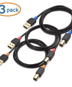Alternative view of Cable Matters 3-Pack USB Cable/USB Printer Cable 3 ft, USB A to B Cable, USB 2.0 Cable Compatible with Printer, MIDI Controller, MIDI Keyboard and More - 3 Feet